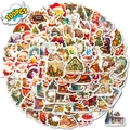 100pcs waterproof Christmas cartoon stickers with Santa and reindeer for DIY decor - Christmas Mixed Styles (BP-2160+2161)