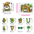 Adesivi impermeabili San Patrizio con gnomi e quadrifogli per decorazioni fai-da-te - Stile Cartone Animato San Patrizio (T01042263)
