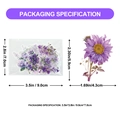 50pcs purple floral waterproof PET stickers with lily and lavender for scrapbooking - Purple Floral Style (T01042268)