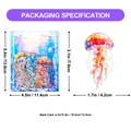 Packung mit 30 bunten Quallen-PET-Laserstickern mit Silberfolie und wasserfestem Finish - Holografischer Quallen-Stil (T01042228)