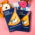 Cartoon Katze stiehlt Fisch Design blaues Hardcover Notizbuch Set auf rosa Grund - Katze Stiehlt Fisch Stil (T01042247)