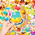 50pcs cute cartoon food cat and dog waterproof stickers for water bottles and laptops - Cute Pet Food Series (T01042299)