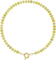 Bohemian pale green natural stone beaded necklace with a golden spring clasp - Style 40 (6mm)