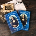 Vintage Mona Lisa Notizbuch mit Hardcover in Dunkelblau und klassischem Retro-Design - Da Vinci-Mona Lisa