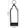 Schwarzer Metalllaterne-Kerzenhalter im minimalistischen Stil, Größe 38x11,5 cm - L