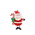 Addobbo natalizio Babbo Natale in pasta modellabile con bastoncino di zucchero per albero - Babbo Natale