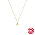 S925 Sterling Silver teardrop necklace with sparkling crystal pendant on gold chain - 925 Silver / Gold