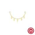 S925 sterling silver gold chain earrings with minimalist rhombus pendants on white back - Gold Rhombus Pendant Chain
