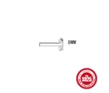 S925 sterling silver flat back stud labret bar part in silver finish with 8mm length - 1.2*8mm / White Gold