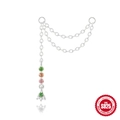 Elegante S925 Sterling Silber Quastenohrringe mit bunten, lebhaften Edelsteinen - Stil 1 / Silber