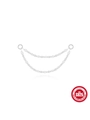 Double-layered 925 sterling silver chain drop pendant for earring accessories - Double Layer Lip Chain / White Gold