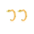 Pendientes de aro en plata S925 esmalte naranja con piedras de circón amarillo - Plata 925 / Esmalte Amarillo Naranja