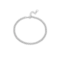 Elegantes S925 Sterling Silber Tennisarmband mit funkelnden runden Zirkonia Steinen - Platiniertes Armband