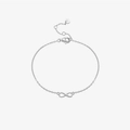 S925 sterling silver infinity symbol bracelet with adjustable chain and lobster clasp - Bracelet / Silver
