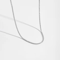 Detalle del collar tennis de plata s925 con brillantes piedras de circonita cúbica - Platino [Piedra Blanca]