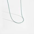 Élégant collier en argent sterling S925 avec une chaîne tennis verte étincelante - Or Blanc [Bleu Clair]