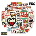 Set di adesivi decorativi retrò americani impermeabili con parole motivazionali vintage - Stile Graffiti con Testo Americano Retrò (T01042540)