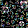 50 Blatt Laser-Hologramm-Sticker mit Buchstaben und Zahlen für Kinder und Schüler - Silber Laser Buchstaben Zahlen (T01041541)