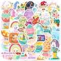 50 pieces of colorful cartoon Easter bunny and egg stickers for kids holiday party - Easter Bunny and Egg Style (T01041589)