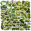 Lot de 50 autocollants militaires avec chars, hélicoptères et motifs camouflage - Série Militaire de Mines