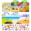 Washable jelly sticker book featuring colorful four seasons theme for kids early learning - Four Seasons