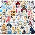 Autocollants de robes Lolita avec motifs victoriens complexes et couleurs vives - Vêtements Lolita de Dessin Animé (T01041651)