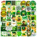 Set di 50 adesivi per San Patrizio con leprechaun, quadrifogli e pentole d'oro - Stile Cartone San Patrizio(T01041770)