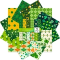 Detailed view of 12 pattern sheets for St. Patrick's Day DIY scrapbooking, 6x6 inches - 15x15cm / St Patrick Material (T01041755) / 12 Sheets