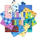 Détail du papier scrapbooking fête des pères 6x6 pouces avec motifs cravates et moustaches - Style Thème Fête des Pères / Spécification Carrée