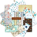 Détail de 12 feuilles de papier scrapbooking fête des pères 15x15 cm aux motifs masculins - Papier Matériel Thème Fête des Pères / 12 Feuilles / 15x15cm