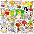 Lot de 50 autocollants de jeux de mots d'animaux pour enfants avec dessins animés mignons - Design de Jeux de Mots d'Animaux (T01041733)