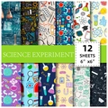 12-pack of 6x6 inch science theme decorative scrapbook paper with physics formulas - Science Experiment Theme (T01041867) / 15x15cm