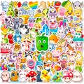 100pcs assorted waterproof cartoon stickers with cute animals and food for laptops - Small Size Mixed Style