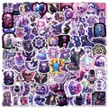 Set di 100 adesivi gotici viola per laptop e valigie con motivi artistici dark e horror - Estetica Stregoneria Gotica (BP-240323-100)