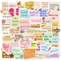 Autocollants de citations anglaises vintage pour journaux DIY et scrapbooking créatif - Collection de Slogans Rétro Chaleureux (T01041934)
