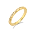 Stackable gold plated S925 silver ring featuring shimmering round cubic zirconia stones - US 6 / 18K Gold White