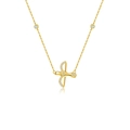 Collana con ciondolo uccello del tuono in argento 925 dorato e diamanti pavé lucidi - Oro 18K