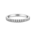 Minimalist 925 sterling silver ring featuring a unique gear-shaped serrated design - US 6 / Platinum