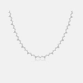 Elegant S925 silver necklace featuring triangle links set with sparkling cubic zirconia - Platinum