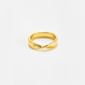Gepolijste gouden Mobius ring van S925 sterling zilver met een minimalistisch ontwerp - US 6 / 18K goud