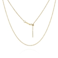 Verstellbare Halskette aus vergoldetem S925 Sterlingsilber mit praktischem Schiebeverschluss - Universelle Halskette / 18K Gold