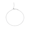 Minimalistische S925 Sterlingsilber Kette mit Schiebeperle und Metallstab-Detail - Universelles Armband / Weißgold