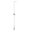 Orecchini pendenti in argento S925 con malocchio e fulmine su catena lunga sottile - Stile Zirconia Trasparente / Argento Occhio del Diavolo Fulmine