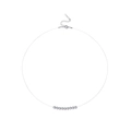 Minimalist S925 sterling silver bead necklace with transparent fishing line chain - Silver Beaded Style (MMN646)