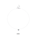 S925 sterling silver invisible fish line necklace with 6mm cubic zirconia pendant - 6mm Round Zirconia Style (MMN644)