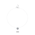 S925 sterling silver invisible fish line necklace with 8mm round cut zircon pendant - 8mm Round Zirconia Style (MMN645)