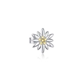 S925 sterling silver daisy stud earring with sparkling yellow zircon center stone - Daisy Stud Earrings