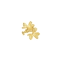 Minimalist S925 sterling silver clover textured ring with a vintage molten gold finish - 18K Gold (Single Piece)