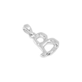 Minimalist S925 sterling silver necklace featuring an irregular letter B lava pendant - Letter B / 925 Silver / Silver