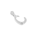 Irregular organic S925 silver letter C pendant with a polished minimalist finish - Letter C / 925 Silver / Silver